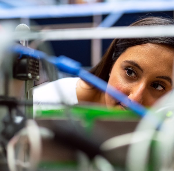 woman wires investigating